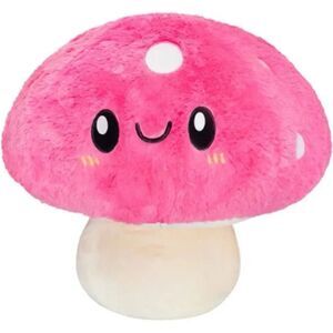 Squishable Smiling Mushroom Pink Medium Size 9” Plush Girly Fungi Fairycore Boho